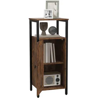 Homcom Beistelltisch, Couchtisch im industriell Design, Kaffeetisch Braun