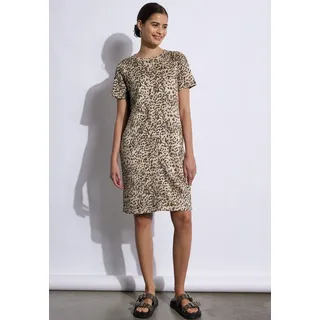 street one studio Sommerkleid Leo-Print Braun 46