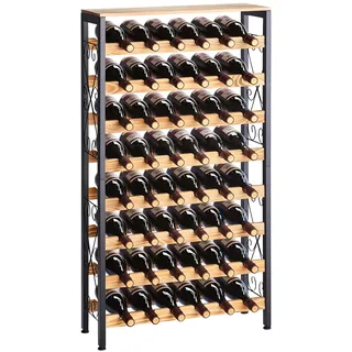 Vevor Weinregal 48 Flaschen 8-stöckig 80 x 30 x 120 cm Schwarz
