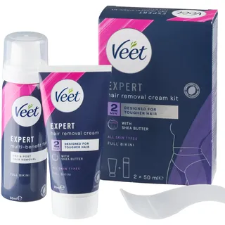 Veet Expert Haarentfernungscreme-Set für den kompletten Bikinibereich