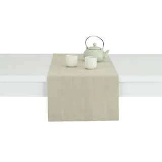 como Tischläufer  Uni , beige , Leinen , Maße (cm): B: 40