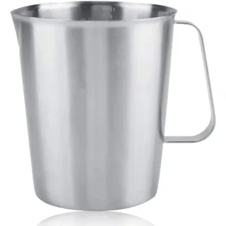 Messbecher, 2 L Messbecher, Edelstahl-Messbecher, Metall-Messbecher, Milchaufschäumkrug, Espresso-Milchaufschäumkrug