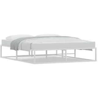 vidaXL Bettgestell ohne Matratze Weiß 160x200 cm Metall