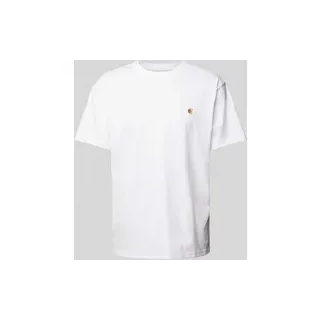 T-Shirt mit Label-Stitching, Weiss, $listsize[$i].replace('"','"')
