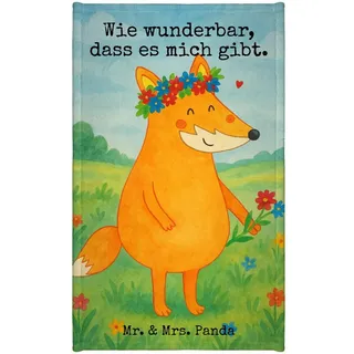 Mr. & Mrs. Panda Handtuch Fuchs Blumen Design, Handtuch, Weiß, Baumwollhandtuch, Mich, Handtuch, Kunstfaser (Packung), Handtuch Für Gäste-WC Boho gästehandtuch klein weiß