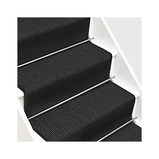 Floordirekt Treppenteppich Sylt 23087 Schwarz Rechteckig 1000 mm x 1500 mm