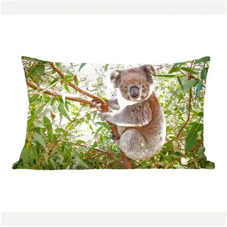 MuchoWow Dekokissen Koala - Blätter - Kinder - Jungen - Mädchen, Dekoration, Zierkissen, Kissen mit Füllung, 50x30 cm bunt Rechteckig | 50 cm x 15 cm x 30 cm