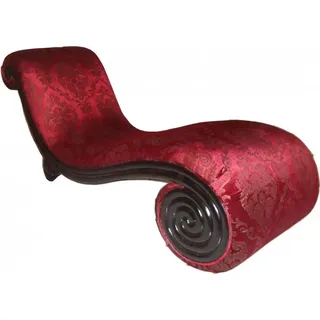 Casa Padrino Barock Chaiselongue Mod3 Bordeaux Rot Barock Muster / Schwarz Limited Edition - Barock Möbel