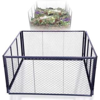 Novatool 2X Garten-Komposter Metall 500L+1000L, mit erweiterbarem Stecksytem, pulverbeschichteter Metallkomposter, Kompost Kompostgitter Box Silo