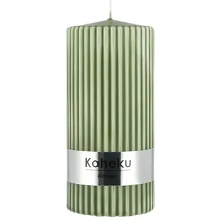Möbel Kraft Rillenkerze POWDER 7 x 15 cm grün