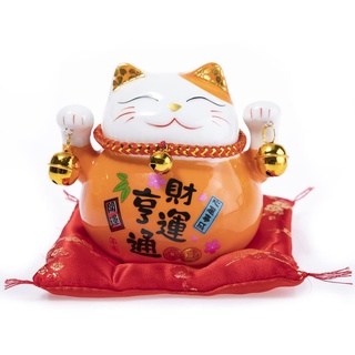 Kleine Spardose japanische Katze Maneki Neko – Glück, Glück, Schutz