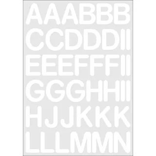 Buchstaben und Zeichen, weiß 4 cm hohe Buchstaben in hochwertiger Folie (Buchstaben Set 4cm, weiß)