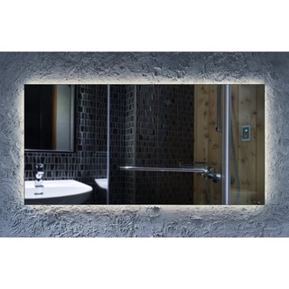 MySpiegel.de Badspiegel Led Hinterleuchteter Badspiegel Nova Spiegel mit Beleuchtung in 5mm 120 cm x 80 cm