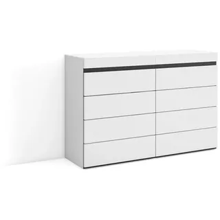 SKRAUT HOME Kommode 114 x 75 x 35 cm Schwarz/Weiß