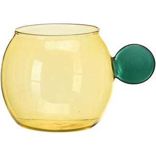 Teeglas BELLY ca. D10xH8,5cm, gelb