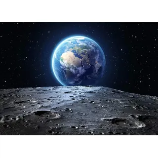 BELECO 2.7x1.8m Stoff-Weltraum-Hintergrund, Universum, Erde, Mondoberfläche (NASA), Planet, Sterne - Fotografie-Hintergrund für Geburtstagsparty-Dekoration, Fotoshooting