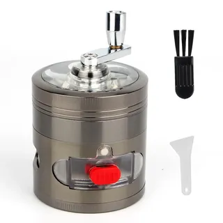 LHOEST Grinder Große Crusher, 63mm Grinders 40 Mahlzähne Gewürzmühle Metall Grinder 4-teiliges Set für Spice Gewürze Pollen