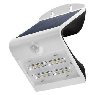 Blulaxa LED-Außenstrahler 48636, IP 65, 400 Lm, Bewegungsmelder, Solarbetrieb, Akku, weiß