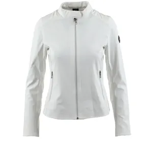 COLMAR Damen Bikerjacke aus Softshell, Weiß, Größe 38, weiß, 36 - 38