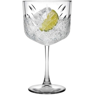 Pasabahce Cocktailglas 440237 Gin Cocktail Glas „Timeless“ im Kristall-Design, Höhe ca. 20 cm, 4er Set aus Glas