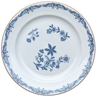 Rörstrand Ostindia Teller, Porzellan, Weiß/Blau, Durchmesser: 18 cm