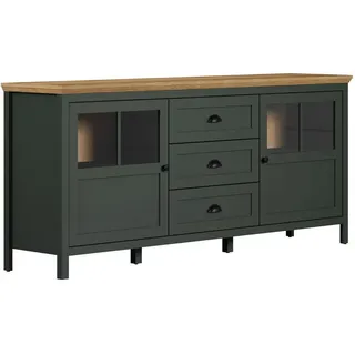 trendteam Sideboard 119 x 84 x 35 cm Tannengrün / Eiche grün
