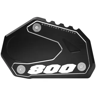 MotHeartCNC Motorrad-Seitenständerfuß-Vergrößerung für V-Strom 800DE (DL 800DE) 2023-2025 Stabiler Halt Seitenständerplatte Maximale Stabilität CNC-Vergrößerung Zubehör (Schwarz)