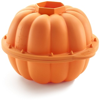 Lékué 3D-Kürbisform Halloween, Silikon, orange, 15x17cm diametro