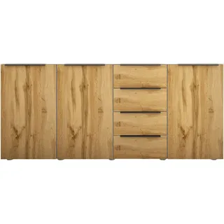 borchardt Möbel Highboard Tom 200 x 35 x 93 cm Braun