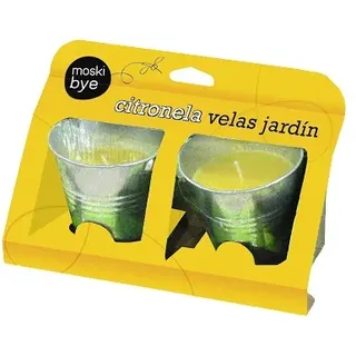 Flower - Methanlikwщrfelkerzen Mit Moski -bye -blume Citronela - 9 Cm