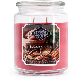 fragrance and style gmbh Sugar & Spice große Duftkerze 2 Docht rot