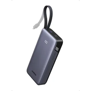 UGREEN Nexode Power Bank 20000mAh 55W mit CCC-Zertifizierung | Mi Turbo Charge für Xiaomi, 45W PD Schnellladung mit integriertem Kabel, kompatibel mit iPhone, Galaxy Serie
