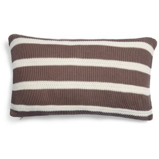 Marc O'Polo Home Dekokissen Structure knit, Strickoptik und gestreift braun