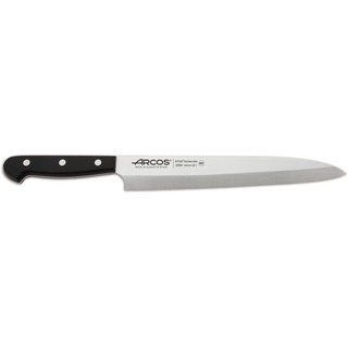 Arcos Serie Universal - Messer Yanagiba Asiatisches Messer - Klinge Nitrum Edelstahl 240 mm - HandGriff Polyoxymethylen (POM) Farbe Schwarz