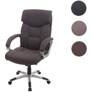 Bürostuhl HWC-A71, Chefsessel Drehstuhl Schreibtischstuhl, Stoff/Textil ~ dunkelgrau