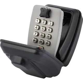 SEVICO Safe Schrank Schlüsselbox Schließfach Schlüsseltresor Schlüsselkasten mit Code Metall Schlüsselkasten KeyBox Für außen und innen F303 - Grau/Schwarz