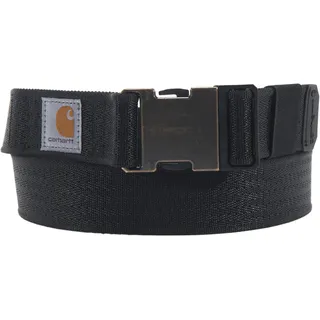 Carhartt Men's Standard, Casual Belts, Available in Multiple Styles, Colors & Sizes, Rugged Flex Nylon Webbing (Black), Large - L