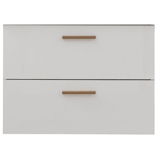 Xora Waschtischunterschrank, Weiß, Holz, 2 Schubladen, 71x51x43 cm, Made in Germany, hängend, Badezimmer, Badezimmerschränke, Waschtischkombinationen
