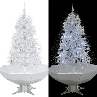 vidaXL Schneiender Weihnachtsbaum Weiß 170 cm