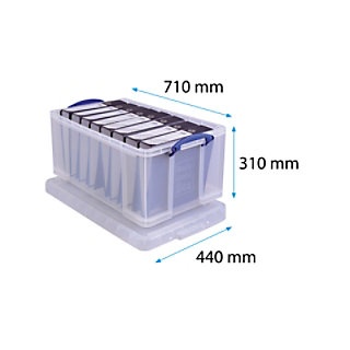 Really Useful Box Aufbewahrungsbox 64CCB 64 L Transparent Kunststoff 44 x 71 x 31 cm