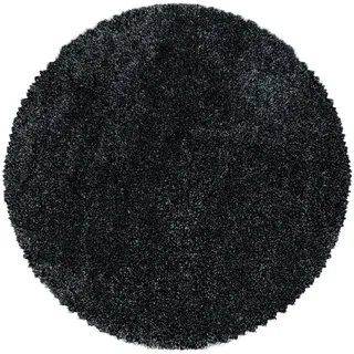 Ayyildiz Fluffy 3500 Hochflorteppich Ø 160 cm anthrazit