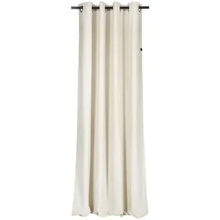 Schöner Wohnen Ösenschal SW-Peachy, Creme, Beige, Textil, Uni, 130x250 cm, Wohntextilien, Gardinen & Vorhänge, Fertiggardinen, Ösenschals