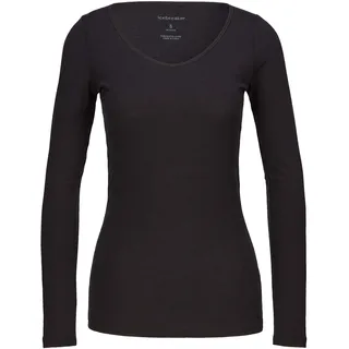 Icebreaker Siren Sweetheart Merino Langarm-baselayer Schwarz XS