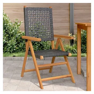 vidaXL Gartenstuhl 53 x 73 x 23 cm schwarz 2 St.