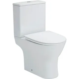 Sanicomfort Paros Stand-WC mit WC-Sitz Weiß spülrandlos