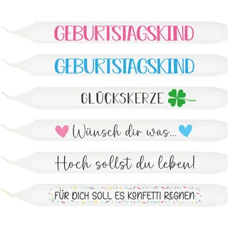 Stabkerze HAPPY BIRTHDAY (DH 2x19 cm) - DH 2x19 cm