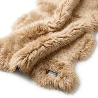 Lammfell Premium taupe braun-beige 115cm Merino von LANABEST | Besonders zart und absolut geruchsfrei. Extra großes Super-Premium Schaffell