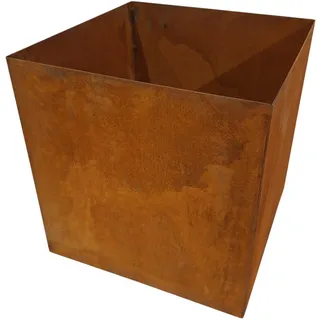 Bornhöft Pflanzkübel Metall Edelrost 25x25x25 cm – Rost Pflanzgefäß für Garten, Terrasse & Balkon – Moderner Blumentopf in Edelrost Optik – Wetterfester Pflanztopf