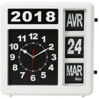 Perel Wanduhr 31,0 cm 31 x 31 cm weiß/schwarz