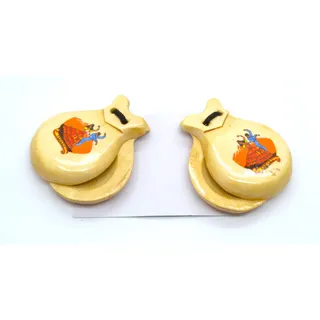 Natürliche Kastagnetten für Erwachsene. Kastagnetten, natürliche Kastagnetten, spanische Kastagnetten, traditionelle spanische Farben, Spanien, Souvenir, Geschenk, Percussion